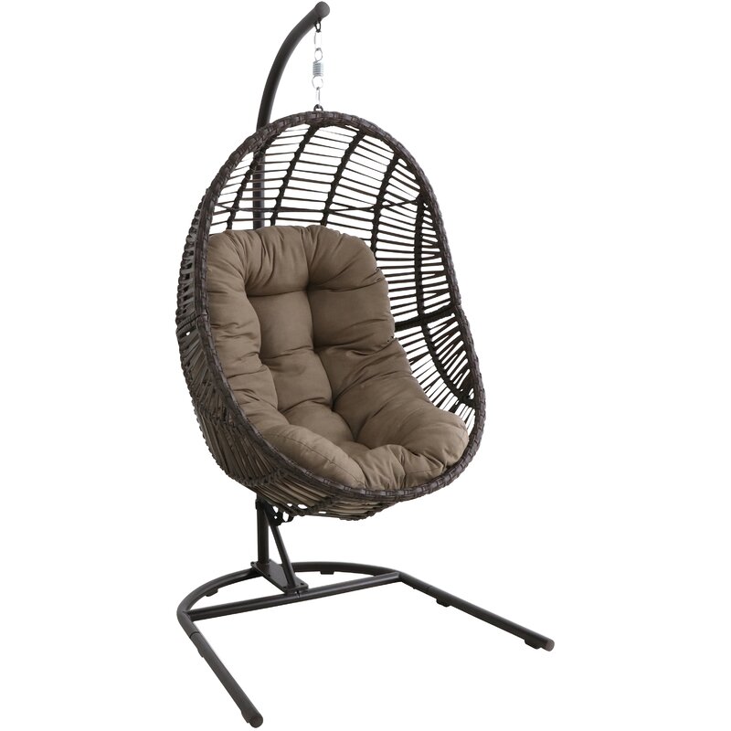 Bayou Breeze Scott Wicker Hanging Egg Swing Chair with